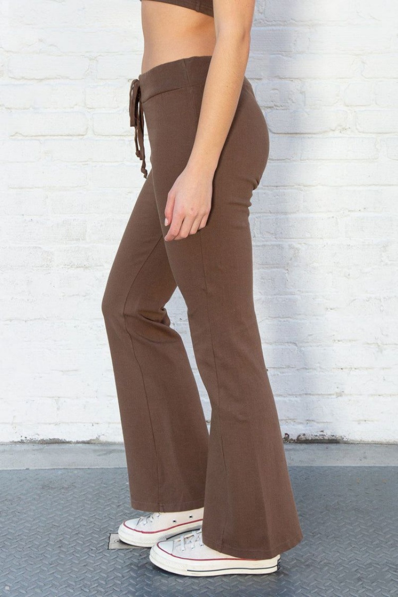 Pantalon Brandy Melville Hillary Yoga Chocolat | IQW-33584573